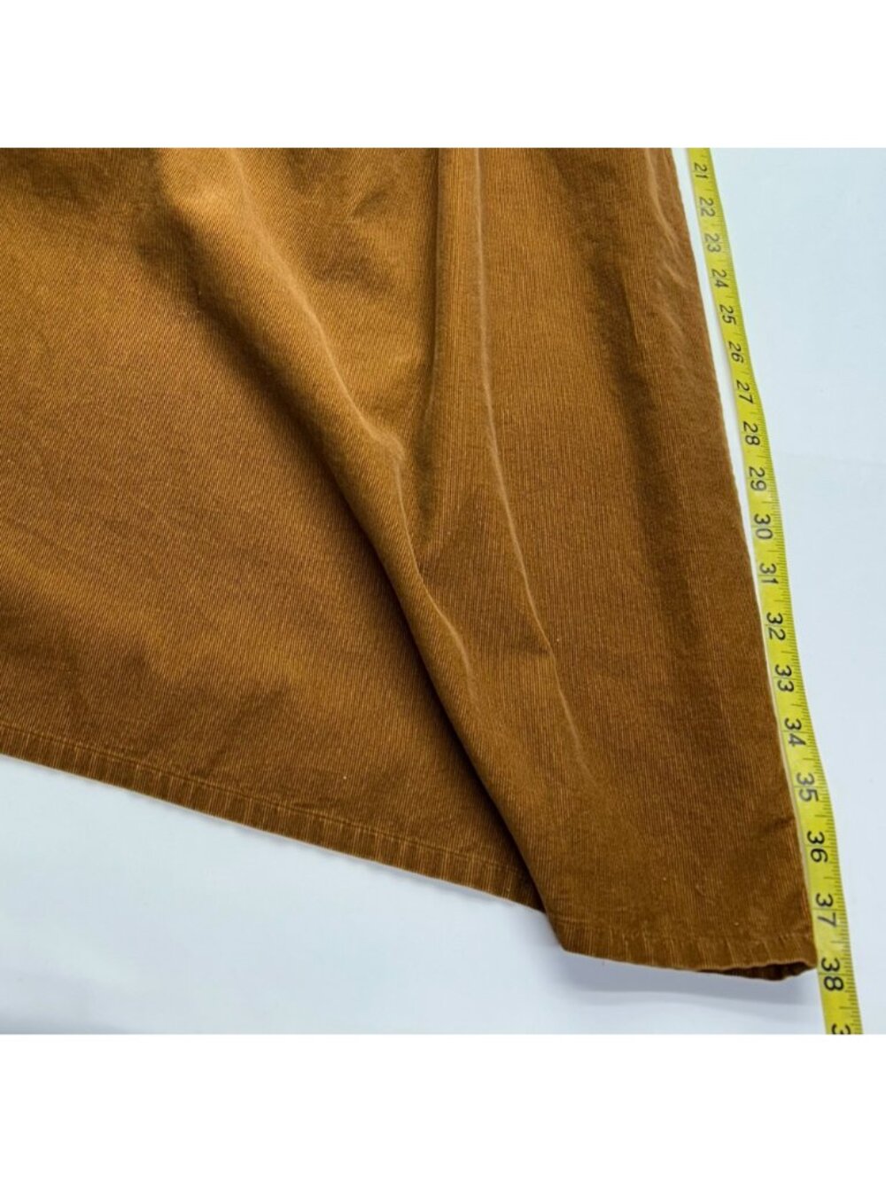 Vintage Eddie Bauer Brown Corduroy Sleeveless Button-Front Midi Dress Womens L - Picture 11 of 16